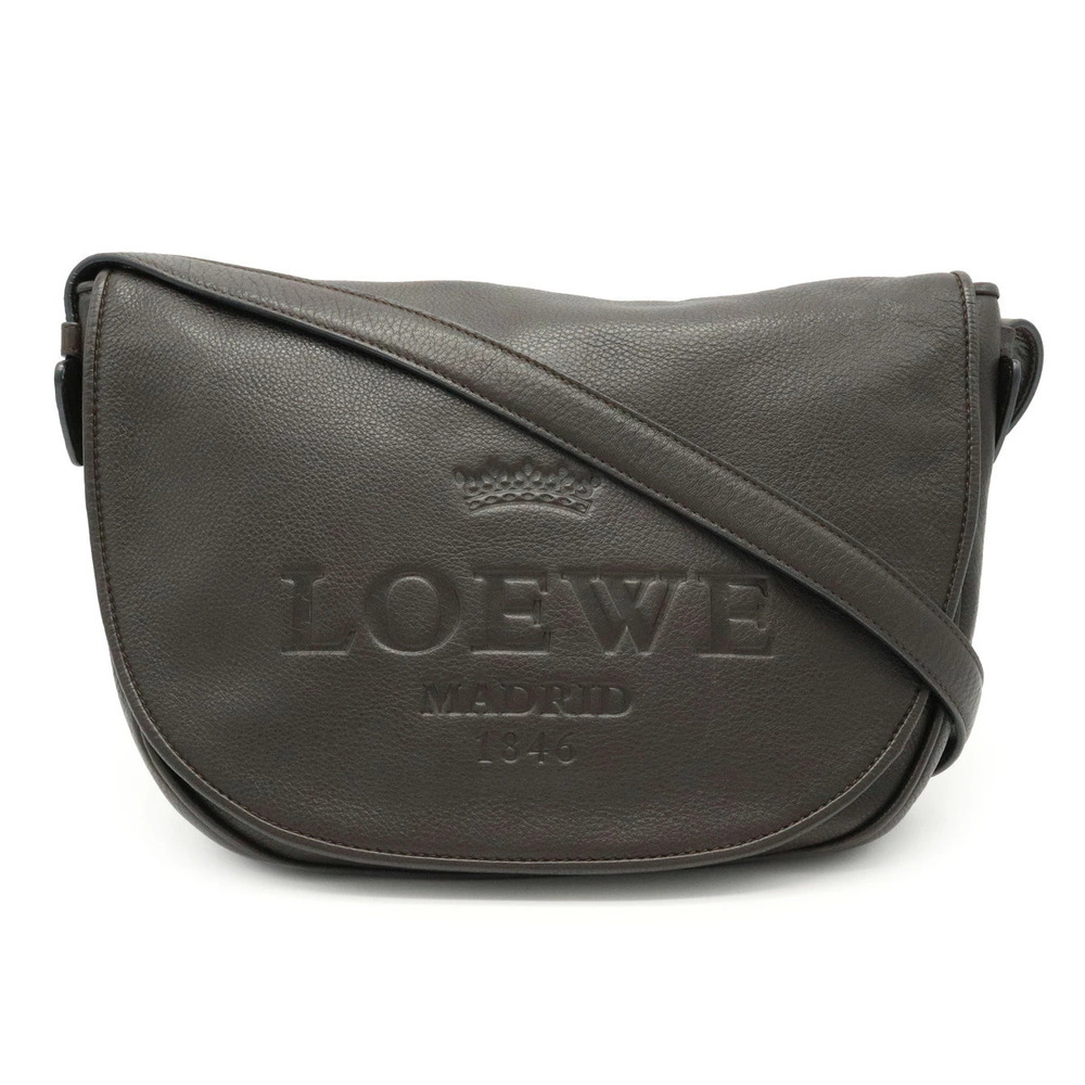 Loewe Heritage Crossbody Bag Leather Dark Brown